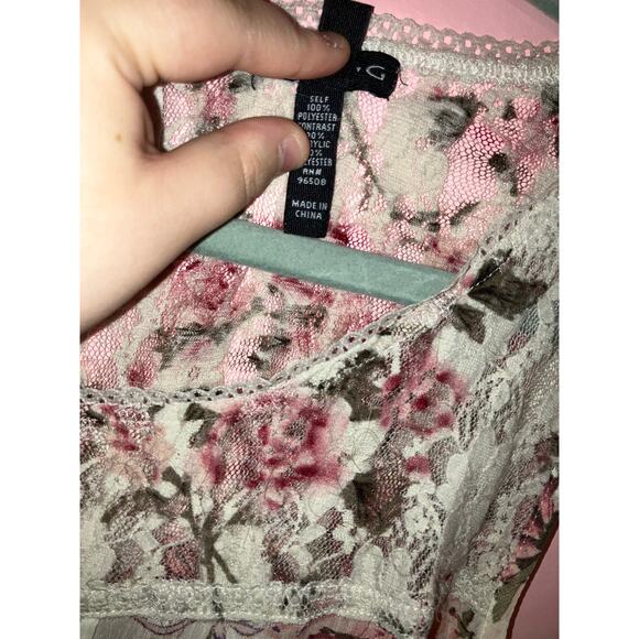 Fang babydoll tiered floral boho sheer tank top size XL - Picture 7 of 7